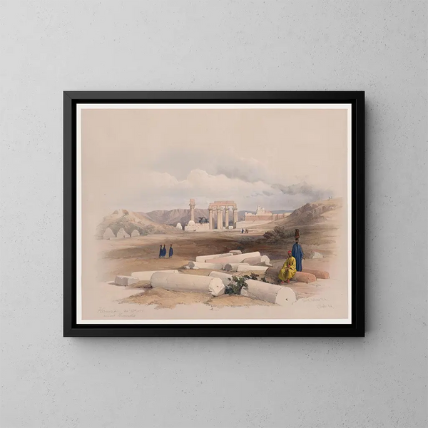 Hermont Armant gammal Hirmonthis, 26 november 1838 - David Roberts — inramlat konstverk på väggen