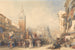 Plaza Real och procession - David Roberts — vy av konstverket