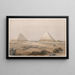 Pyramiderna i Giza - David Roberts — inramlat konstverk på väggen