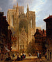 Rouen-katedralen - David Roberts — vy av konstverket