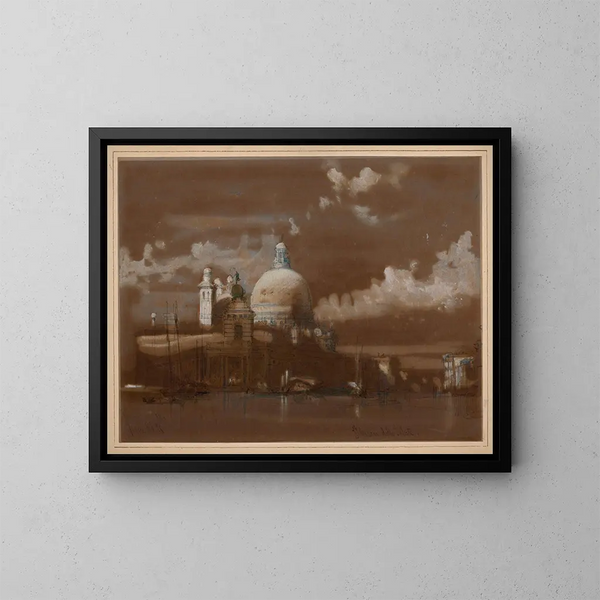 Basilique Santa Maria della Salute à Venise - David Roberts — inramlat konstverk på väggen