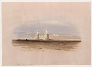 David Roberts - Statues of Memnon Thebes Dec 4th 1838.webp