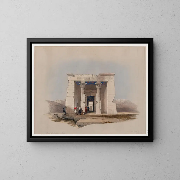 Temple de Dandour, Nubie - David Roberts — inramlat konstverk på väggen