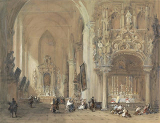 L'église de Dixmude, Flandre-Occidentale - David Roberts — vy av konstverket