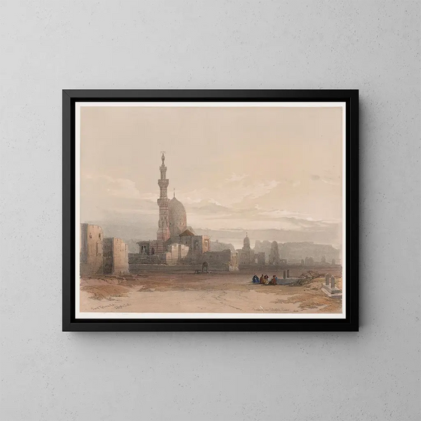 Tombeaux des califes du Caire - David Roberts — inramlat konstverk på väggen