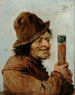 En bonde som håller ett glas - David Teniers den yngre — vy av konstverket