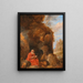 ett landskap med Saint Jérôme utanför en grotta - David Teniers den yngre — inramlat konstverk på väggen