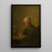 Reproduktion av målningen En gammal kvinna som skär tobak - David Teniers den yngre