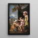 Födelsen av Jupiter - David Teniers den Yngre — inramlat konstverk på väggen