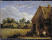 ett sommarstuga med bönder som spelar kort - David Teniers den yngre — vy av konstverket