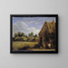 ett sommarstuga med bönder som spelar kort - David Teniers den yngre — inramlat konstverk på väggen