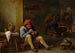 en bonde i en taverna som tänder sin pipa - David Teniers den yngre — vy av konstverket