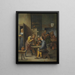 Personer inomhus på en taverna - David Teniers den Yngre — inramlat konstverk på väggen