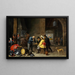 Vaktstuga med St. Peters frigivelse - David Teniers den yngre — inramlat konstverk på väggen