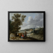 Landskap med mjölkerska och herde - David Teniers den yngre — inramlat konstverk på väggen