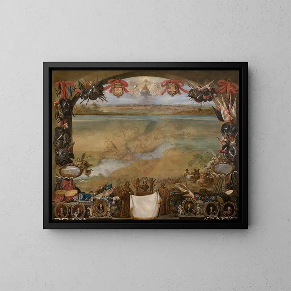 La ville de Valenciennes - David Teniers le Jeune — inramlat konstverk på väggen