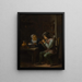 Le joueur de flageolet - David Teniers le Jeune — inramlat konstverk på väggen