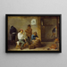 Les Fumeurs - David Teniers den Yngre — inramlat konstverk på väggen
