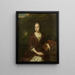 porträttet av Margaretha Nelis 1652-1705, andra hustrun till Casparus Commelin - David van der Plas — inramlat konstverk på väggen