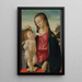 La Vierge à l'Enfant - Davide Ghirlandaio — inramlat konstverk på väggen