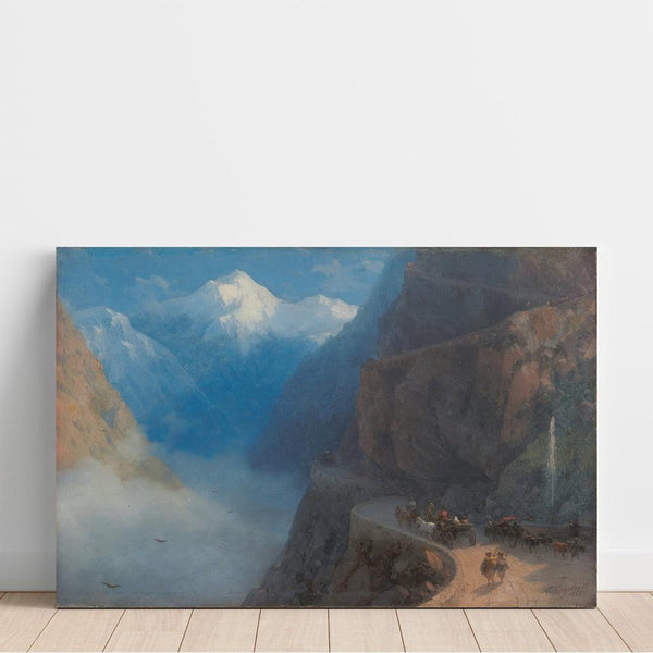 Reproduktion av målningen av Mleta till Gudauri - Ivan Konstantinovich Aivazovsky