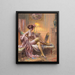La Toilette par lampe - Delphin Enjolras — inramlat konstverk på väggen