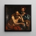 Démocrite och Héraclite - Jacob Jordaens — inramlat konstverk på väggen