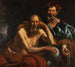 Démocrite och Héraclite - Jacob Jordaens — vy av konstverket