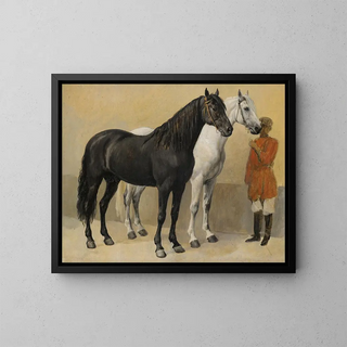 Denis Auguste Marie Raffet - Two Horses Of Prince Anatole Demidoff 18131870.webp