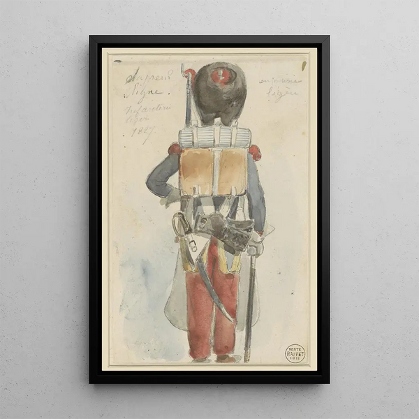 Reproduktion av målningen Studie av uniform - Denis Auguste Marie Raffet