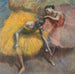 Två dansare i gula och rosa - Edgar Degas — vy av konstverket