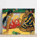 Reproduktion av målningen Två Tahitiska kvinnor - Paul Gauguin