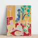 Reproduktion av målningen av två flickor, gul och röd bakgrund - Henri Matisse