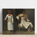 Reproduktion av målningen Två studier av en indier från Calcutta, sittande och stående - Eugène Delacroix