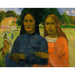Reproduktion av målningen Två kvinnor - Paul Gauguin