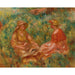 Reproduktion av målningen av två flickor i en äng (två kvinnor i gräset) - Pierre-Auguste Renoir