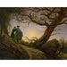 Reproduktion av målningen av två män som betraktar månen - Caspar David Friedrich