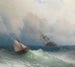 Två fartyg till sjöss - Ivan Konstantinovich Aivazovsky — vy av konstverket
