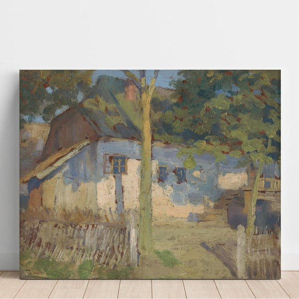 Reproduktion av målningen Framför huset - Ľudovít Čordák