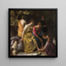Diane et ses Nymphes - Johannes Vermeer — inramlat konstverk på väggen