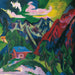 Die Klosterser Berge - Ernst Ludwig Kirchner — vy av konstverket