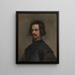 porträtt av en man, kanske ett självporträtt - Diego Velázquez — inramlat konstverk på väggen
