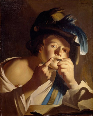 Dirck Van Baburen - Young Man With Jews Harp.webp