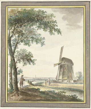 Dirk Kuipers - Landschap met molen.webp