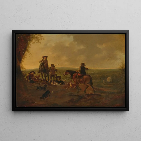 Cavaliers dans un paysage - Dirk Stoop — inramlat konstverk på väggen