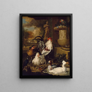 Dirk Valckenburg - Birds with Urn in a Landscape.webp