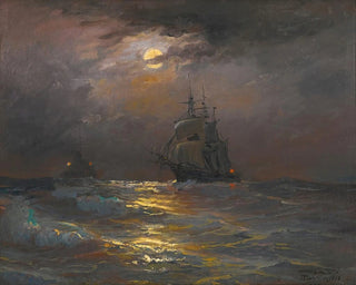 Diyarbakirli Tahsin - On high seas by moonlight.webp