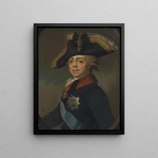 Porträtt av kejsaren Paul I 1754-1801 - Dmitry Levitsky — inramlat konstverk på väggen