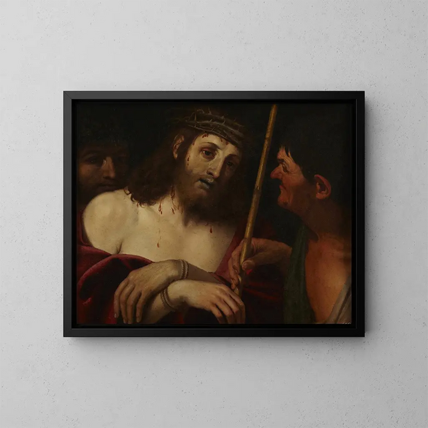 La moquerie du Christ - Domenichino — inramlat konstverk på väggen