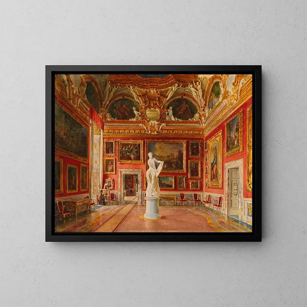 Salle de Jupiter vid Pitti-palatset i Florens - Domenico Caligo — inramlat konstverk på väggen